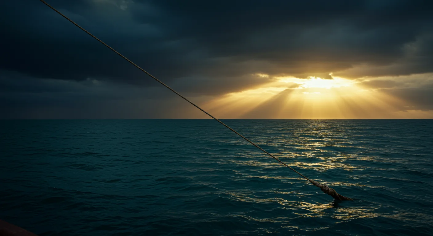 A rope cast across dark waters — a hand extended